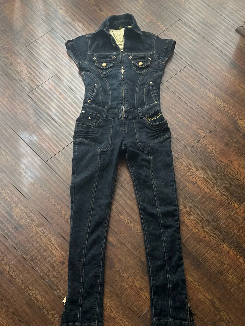 American Vintage Dark Blue Denim Women’s Jumpsuit Overalls